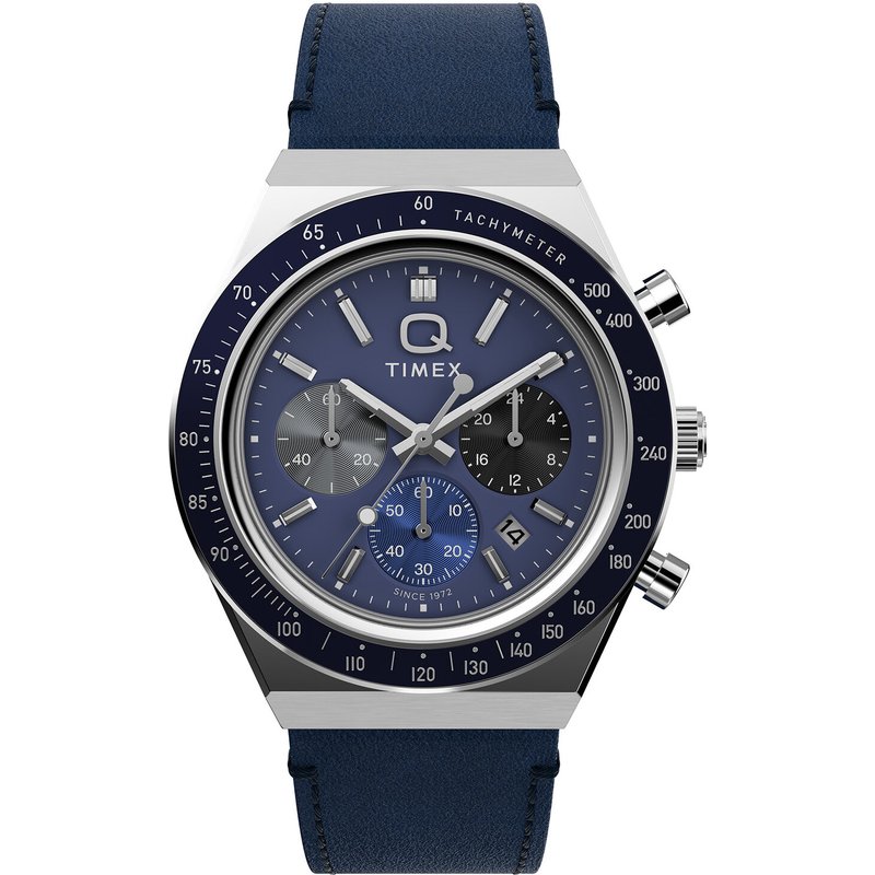 Uhr Timex Q Diver Inspired Chronograph TW2Y36100 Dunkelblau