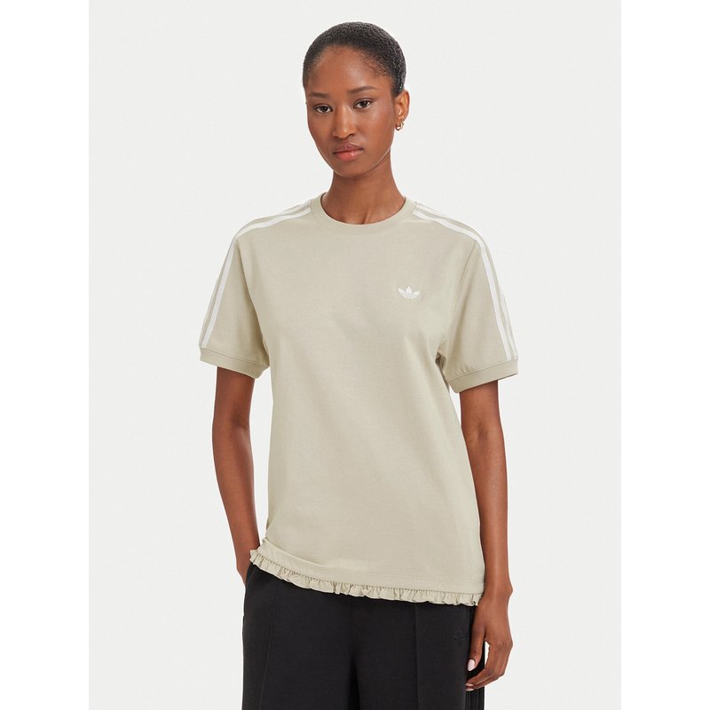 adidas T-Shirt Pleated 3S LG4315 Beige Regular Fit