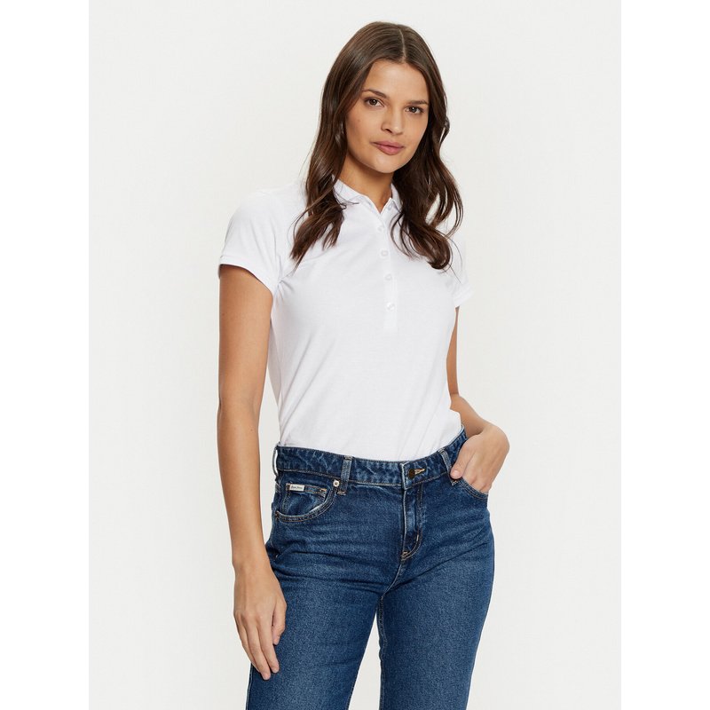 Guess Poloshirt W4GP62 KBZV1 Weiß Slim Fit