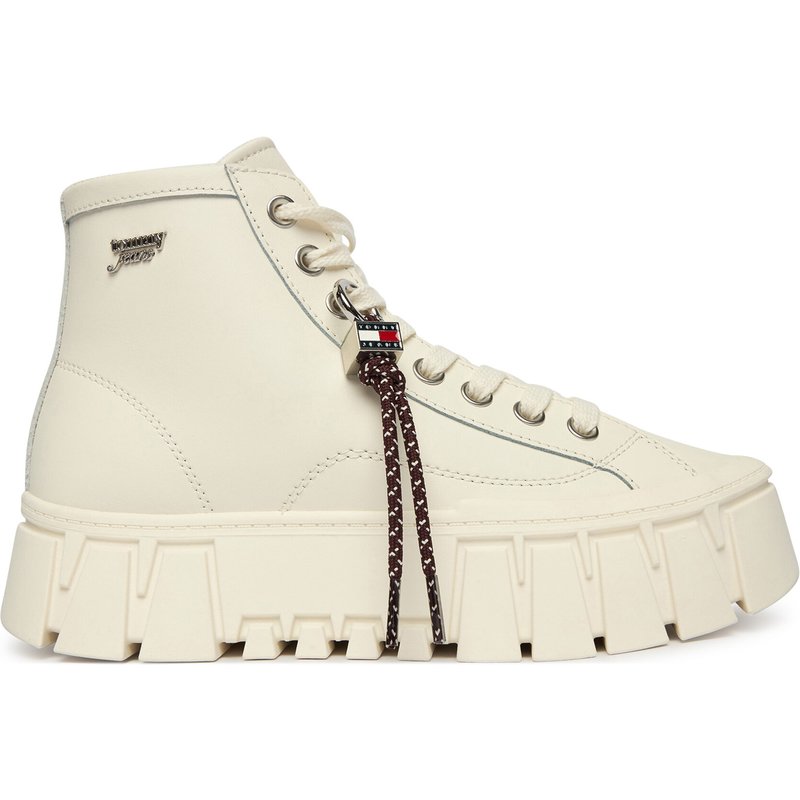 Sneakers Tommy Jeans Tjw Platform Sneaker Leather Mc EN0EN03133 Creme