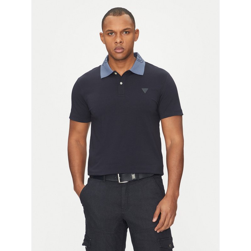 Guess Poloshirt M5GP66 J1314 Blau Regular Fit