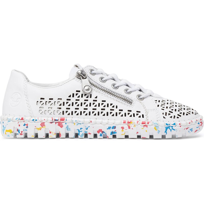 Halbschuhe Rieker M2357-80 Weiß