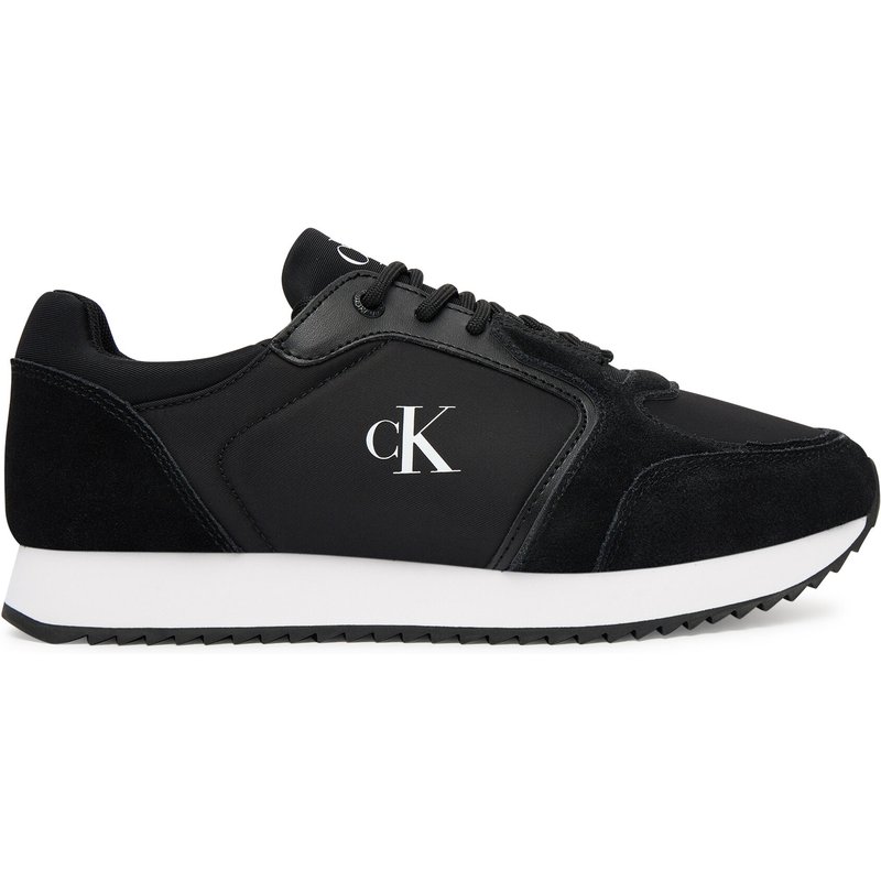 Sneakers Calvin Klein Jeans Runner Laceup Sock Mg Nylon Mix YW0YW01644 Schwarz