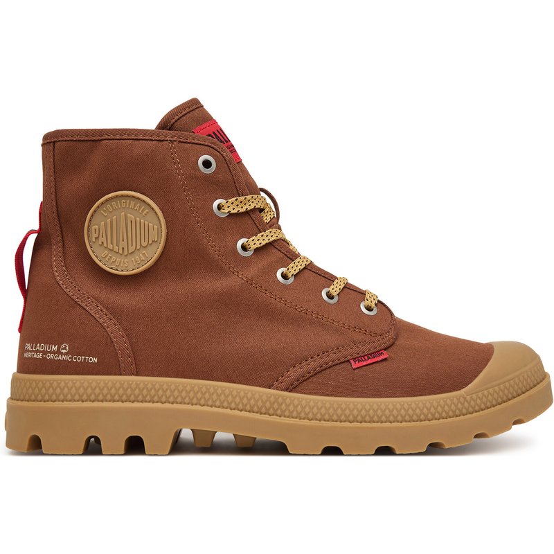 Sneakers aus Stoff Palladium Pampahi Htggum 74988-212-M Braun