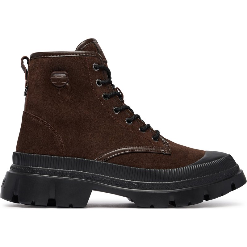 Schnürstiefeletten KARL LAGERFELD Trekka NFT KL25252 Schwarz