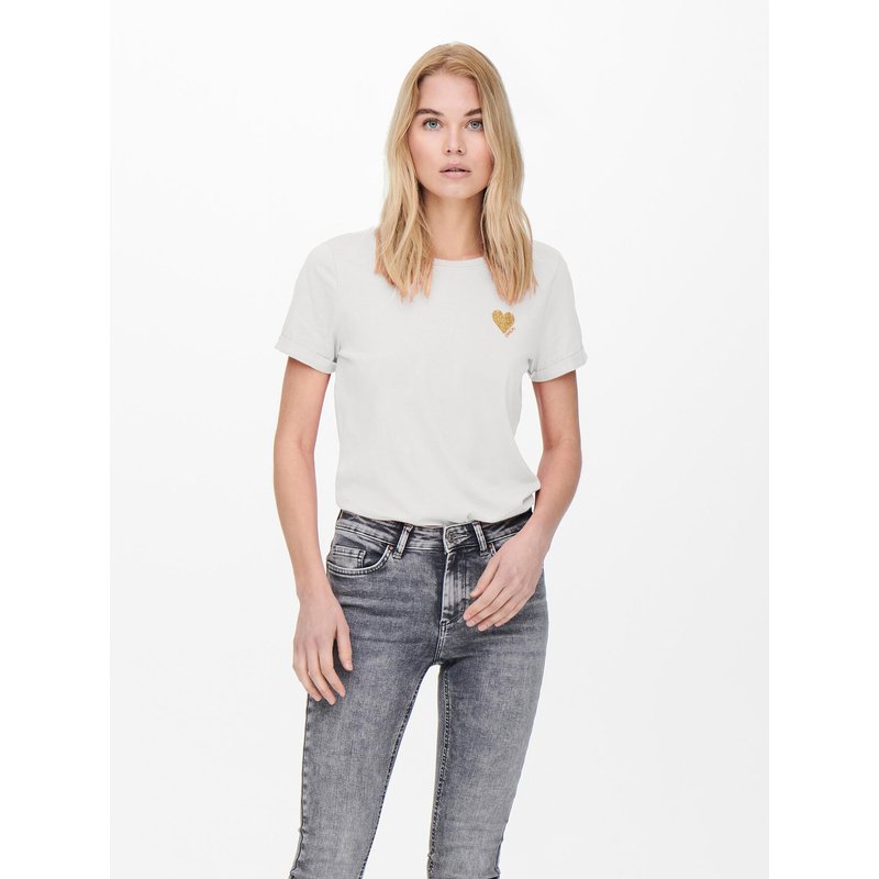 ONLY T-Shirt Kita 15244714 Weiß Regular Fit