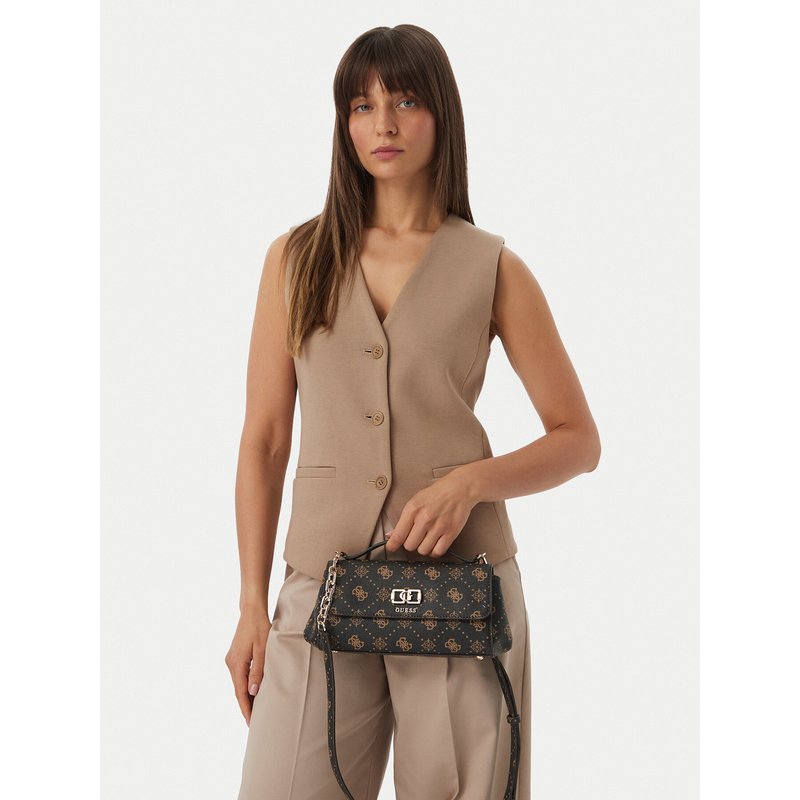 Handtasche Guess Emelie Logo HWGP99 28190 Dunkelbraun