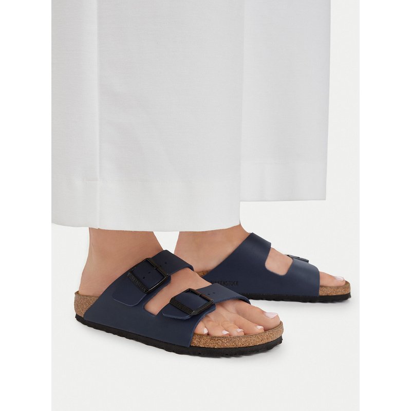 Pantoletten Birkenstock Arizona Birko-Flor 051753 Dunkelblau