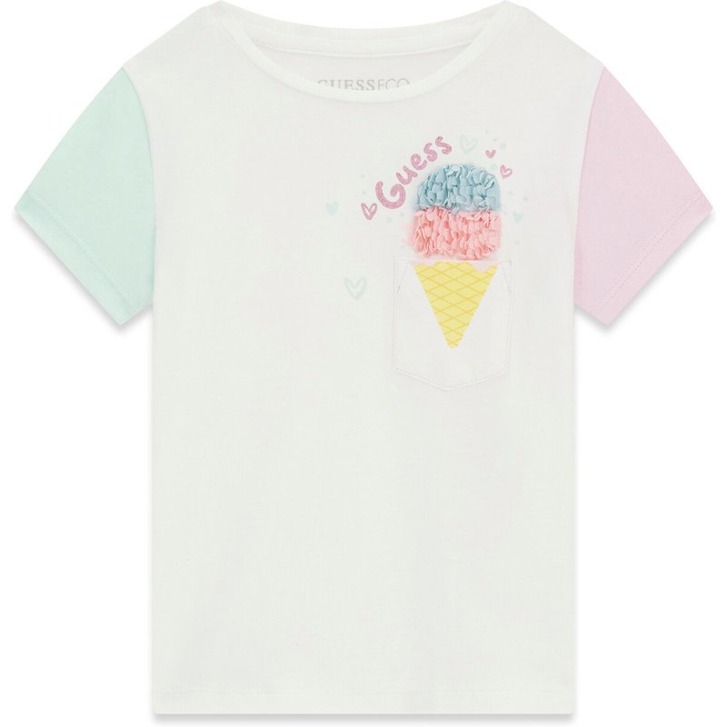 Guess T-Shirt K6GI14 K6YW4 Weiß Regular Fit