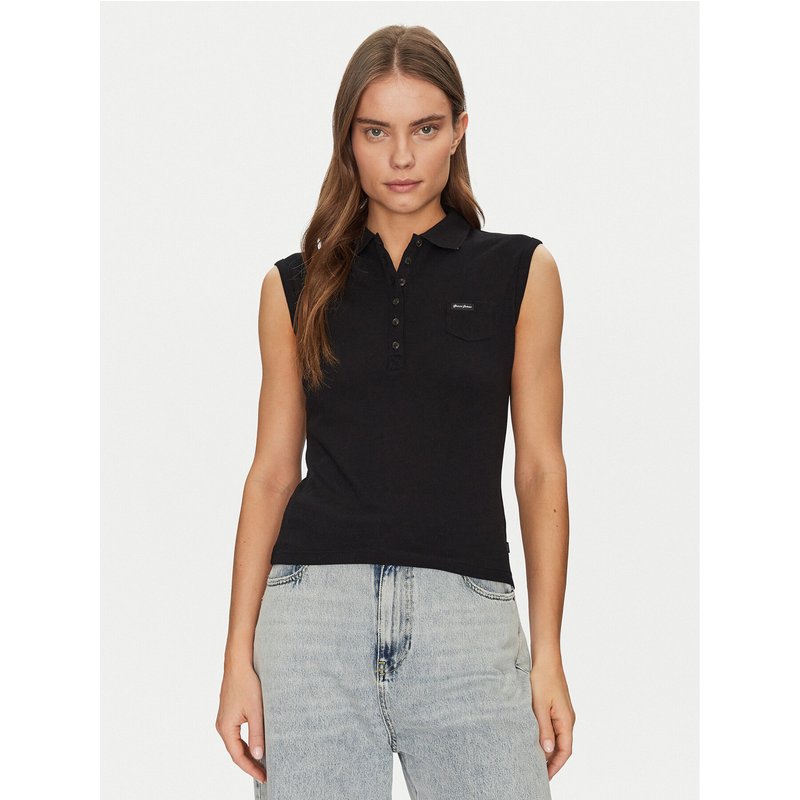 Guess Jeans Poloshirt W5GP24 KCYR1 Schwarz Regular Fit