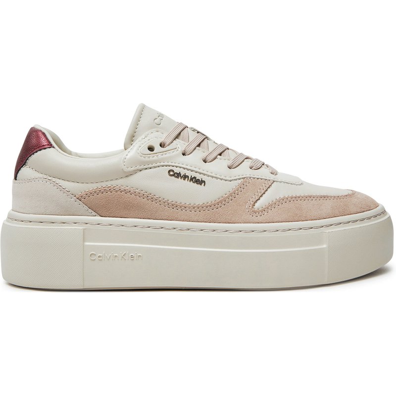 Sneakers Calvin Klein Ff Cupsole Lace Up W/Ml Mix M HW0HW02125 Beige