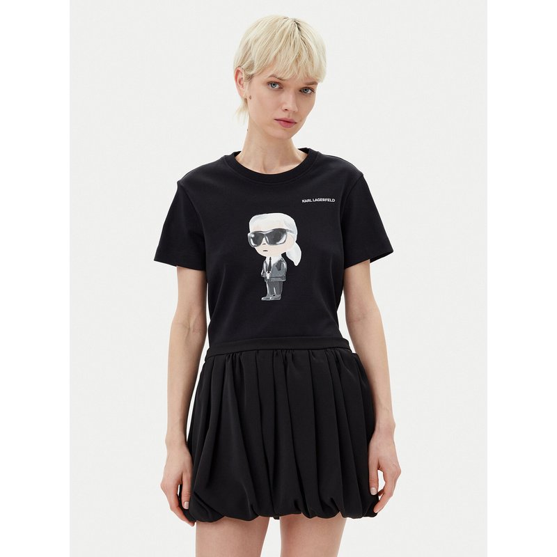 KARL LAGERFELD T-Shirt A1W17130 Schwarz Regular Fit