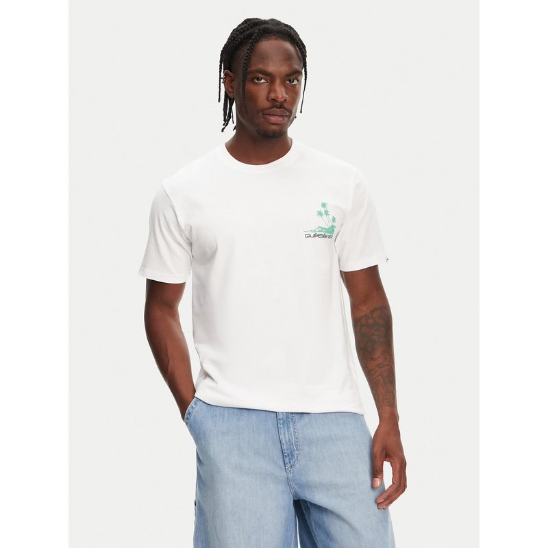 Quiksilver T-Shirt Palm Lines Ss EQYZT08057 Weiß