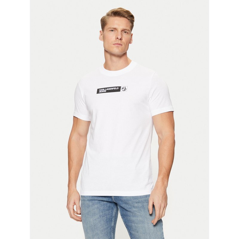 Karl Lagerfeld Jeans T-Shirt A1M17112 Weiß Slim Fit