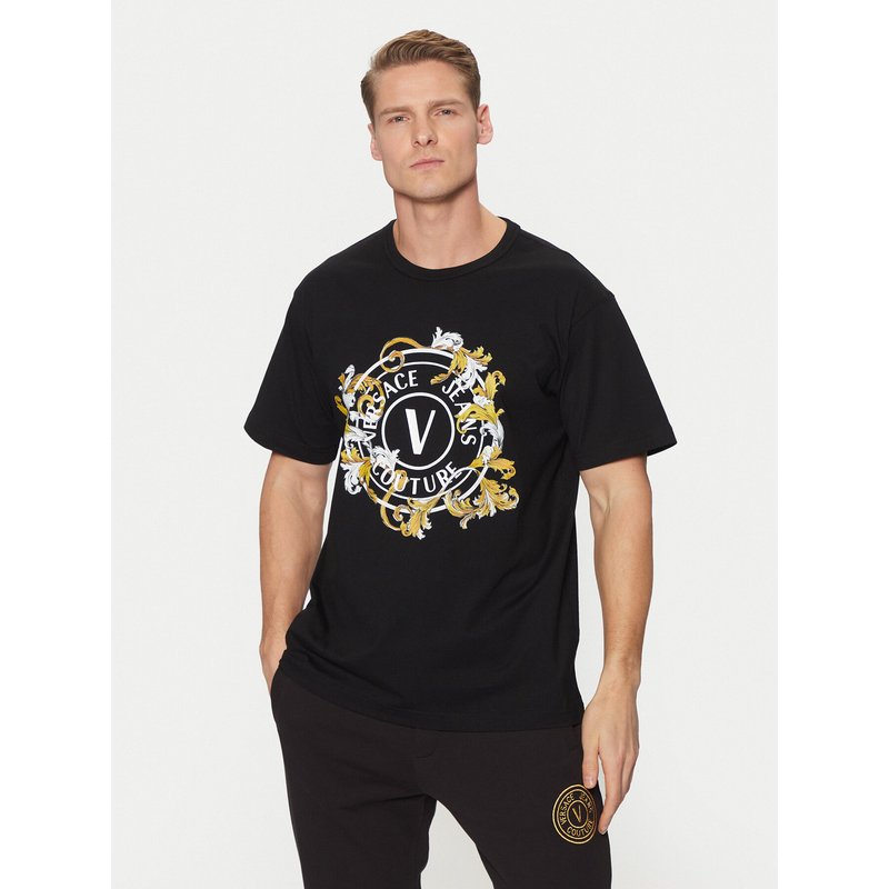 Versace Jeans Couture T-Shirt 78GAHC01 Schwarz Regular Fit