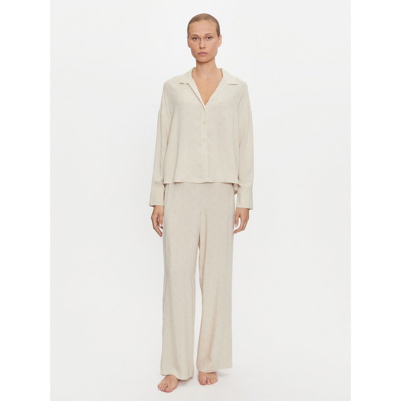 Calvin Klein Underwear Pyjama 000QS7426E Beige Relaxed Fit