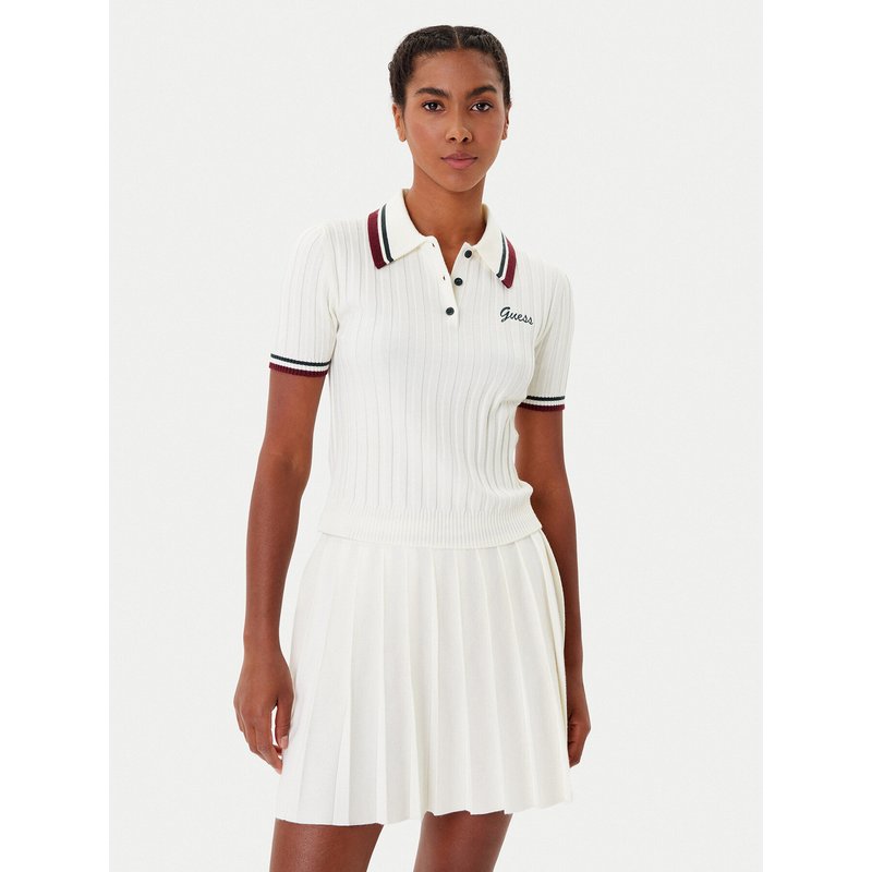 Guess Poloshirt V5BP04 Z1152 Weiß Regular Fit