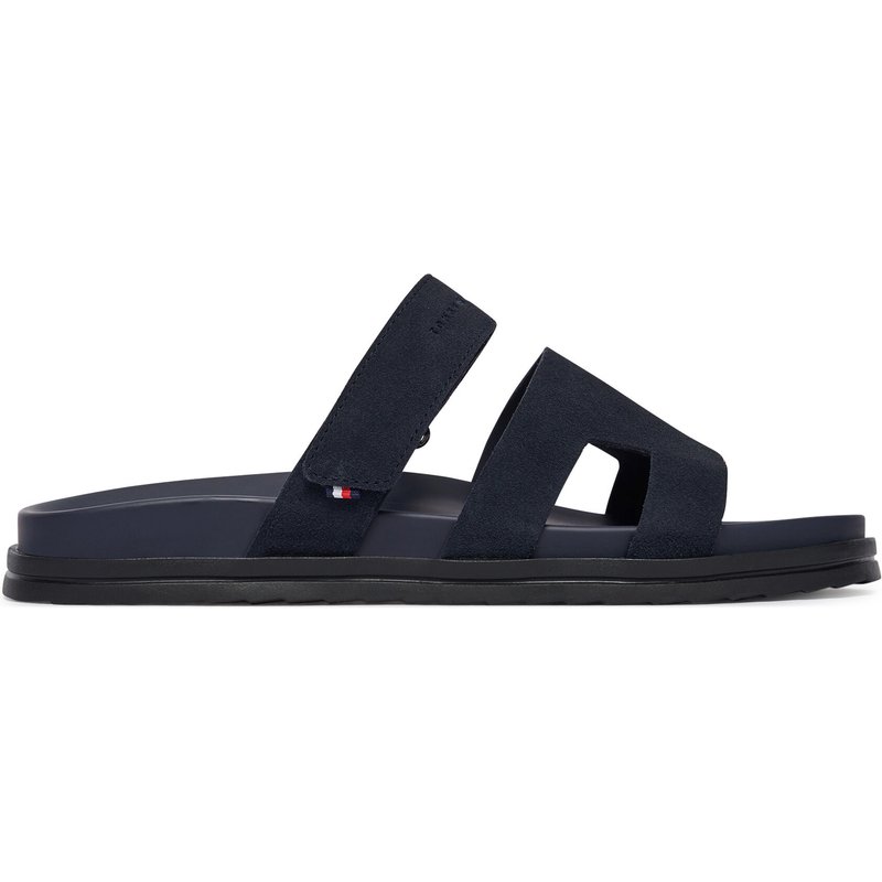 Pantoletten Tommy Hilfiger Adjustable Premium Suede FM0FM05774 Dunkelblau