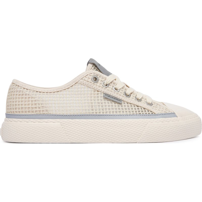 Sneakers aus Stoff Calvin Klein Vulc Laceup Low Raffia HW0HW03082 Beige