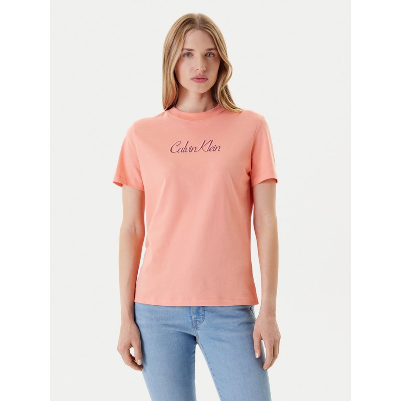 Calvin Klein Jeans T-Shirt Classic Logo LV047C854G Orange Regular Fit