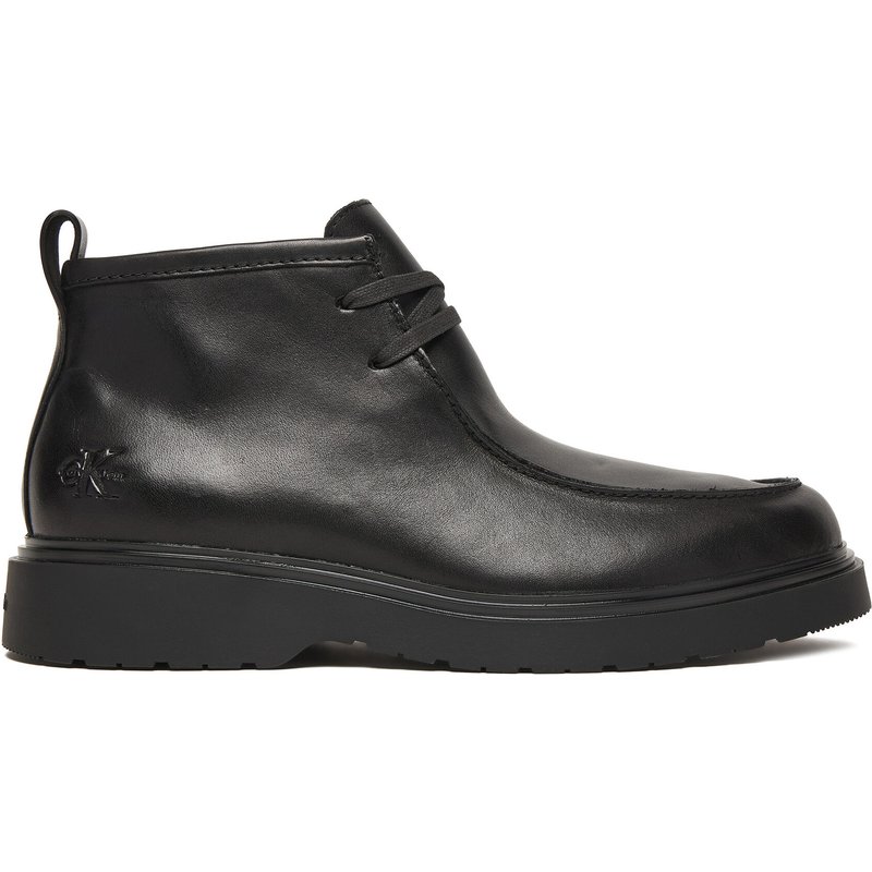 Schnürschuhe Calvin Klein Combat Apron Mid Boot Lth YM0YM01445 Schwarz
