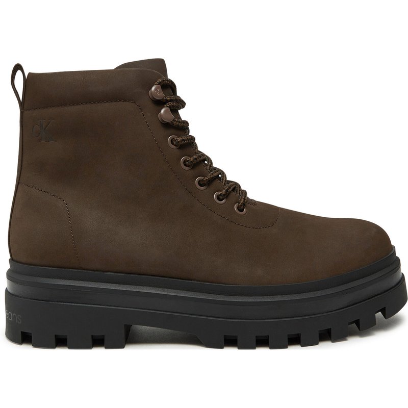 Schnürstiefeletten Calvin Klein Jeans Lugged Laceup Boot Oxf Hiking Nb YM0YM01076 Braun