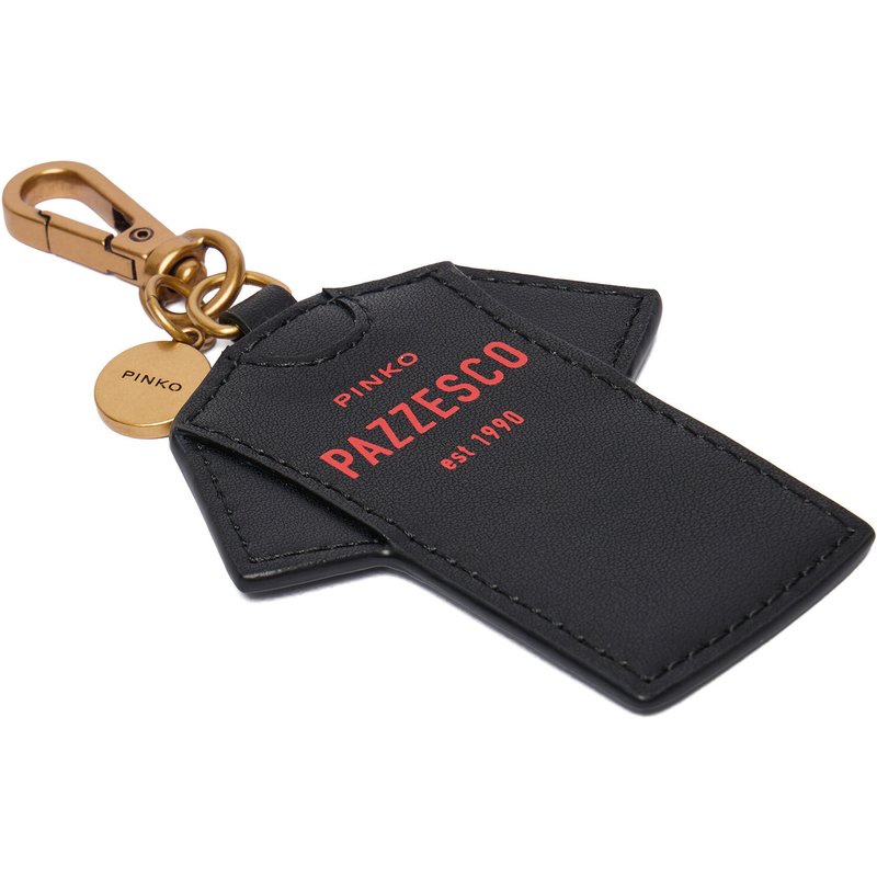 Schlüsselanhänger PINKO Charm T-Shirt Pinko Pazzesco Microfibra AI 25-26 PCPL 105864 A31U Schwarz