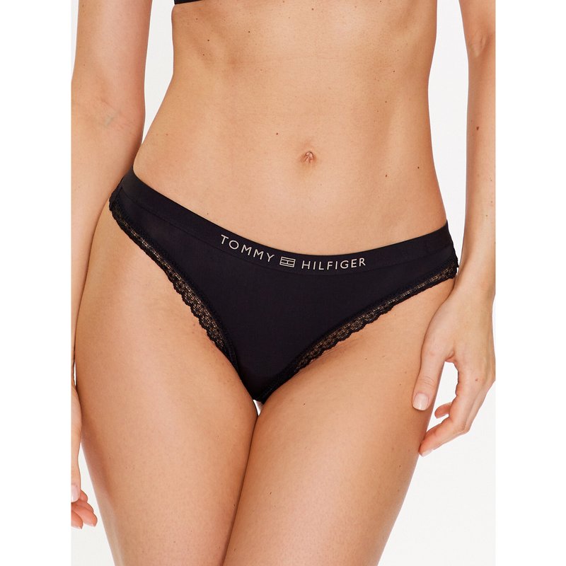 Tommy Hilfiger Stringtanga UW0UW04184 Schwarz