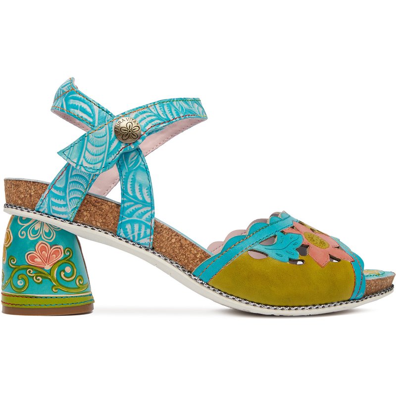 Sandalen Laura Vita Framboiseo 34 Türkisfarben