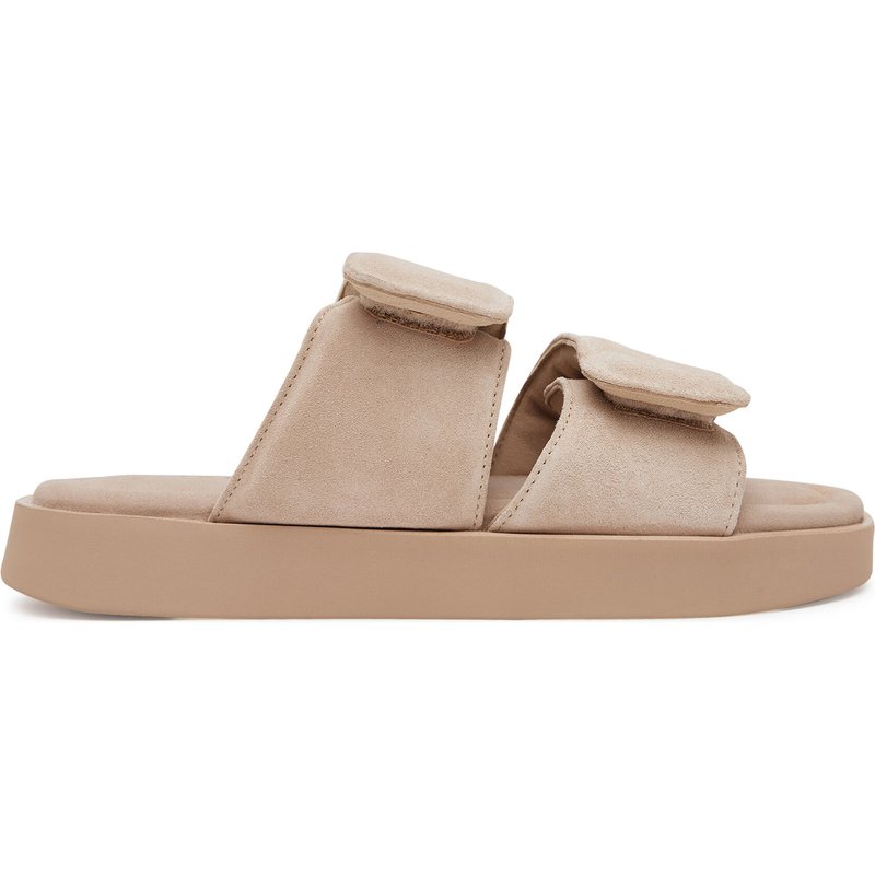 Pantoletten Inuikii Classic Suede Velcro 70104-128 Beige