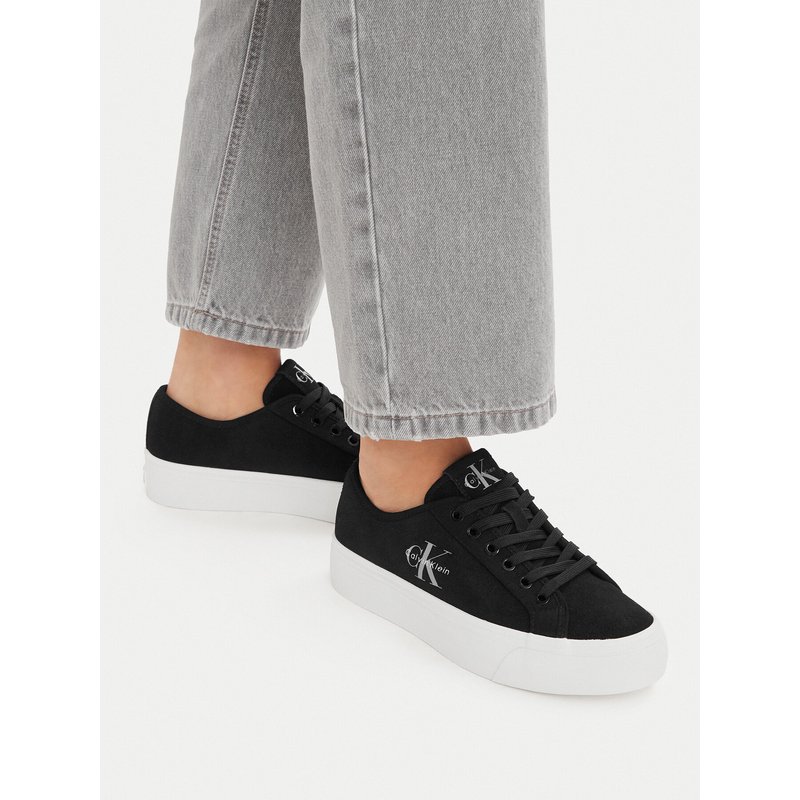 Sneakers Calvin Klein Vulc Flatf Laceup Suede HW0HW03088 Schwarz