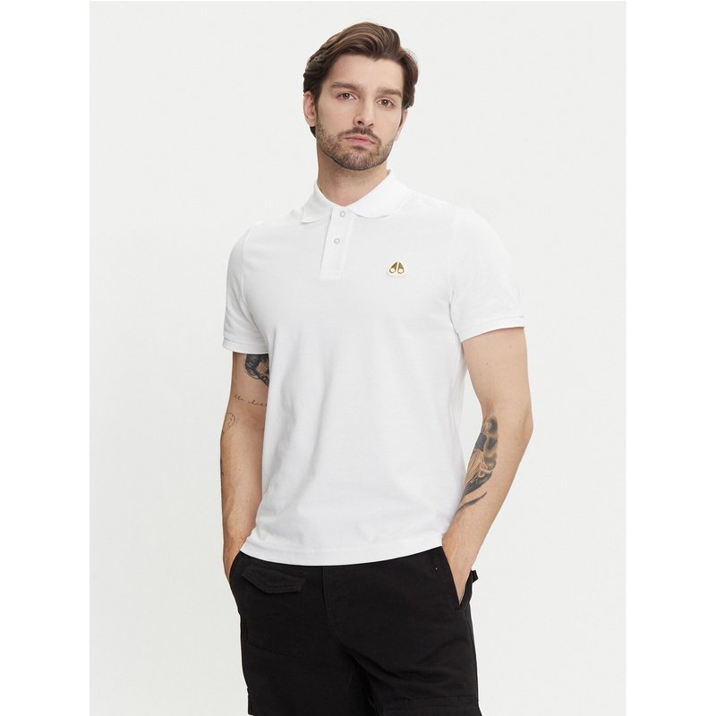 Moose Knuckles Poloshirt Everett M34MT712G Weiß Regular Fit