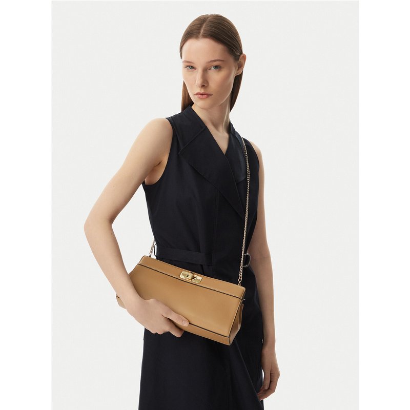 Handtasche Tommy Hilfiger Th Modern Clutch AW0AW18727 Hellbraun