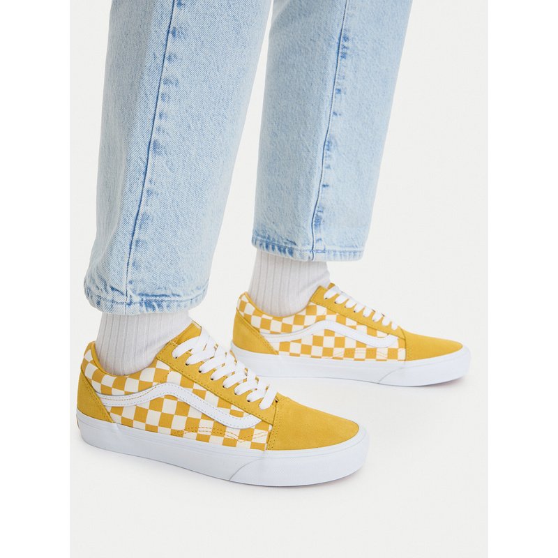 Sneakers aus Stoff Vans Old Skool Checkerboard VN000DB3ZX71 Gelb