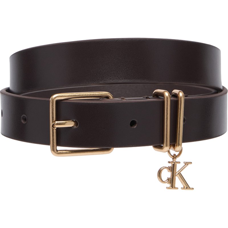 Gürtel Calvin Klein Monogram Charm Keeper Belt 25Mm LV04F7086G Dunkelbraun