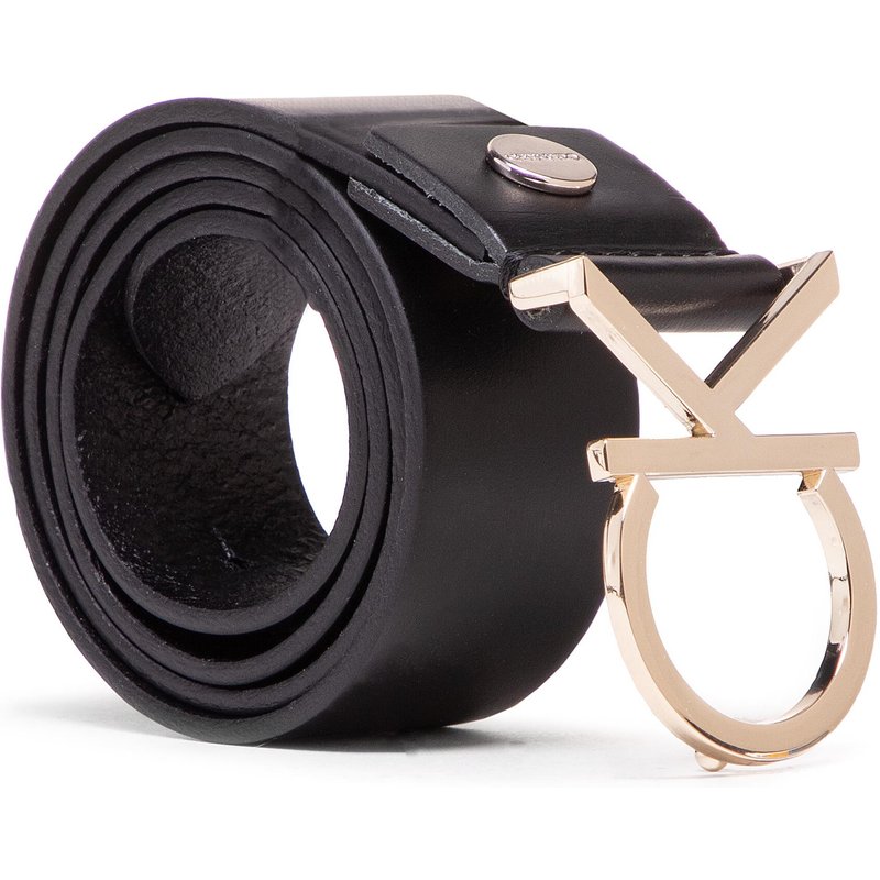 Damengürtel Calvin Klein Ck Adj.Logo Belt 3.5Cm K60K602141 Schwarz