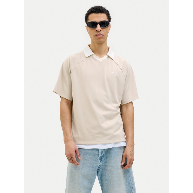 Jack & Jones Poloshirt Lido 12276758 Beige Loose Fit
