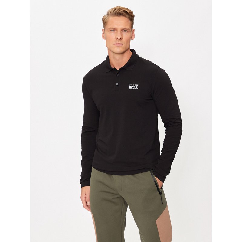 EA7 Emporio Armani Poloshirt 8NPF15 PJVQZ 1200 Schwarz Regular Fit