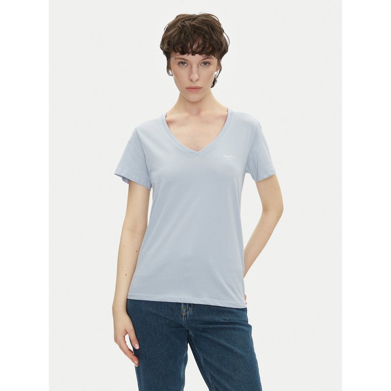 Pepe Jeans T-Shirt Macy PL506051 Blau Regular Fit