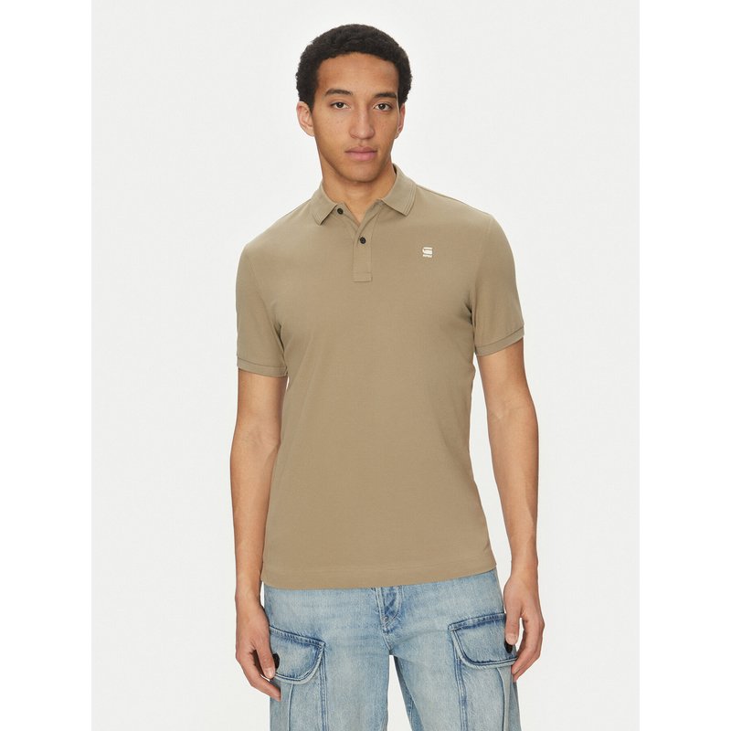 G-Star Raw Poloshirt Dunda D11595-5864 6057 Khakifarben Slim Fit