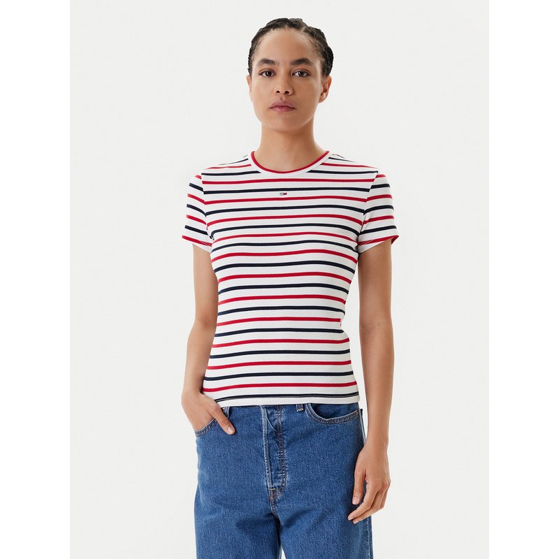 Tommy Jeans T-Shirt Essential DW0DW17383 Bunt Slim Fit
