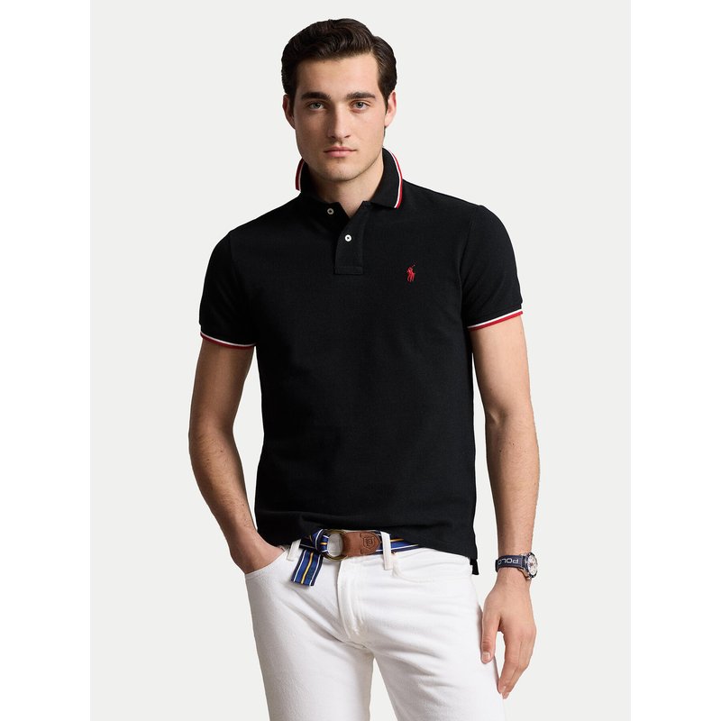 Polo Ralph Lauren Poloshirt Ssl 710842621001 Schwarz Slim Fit