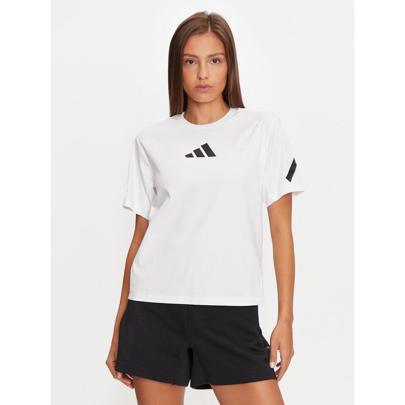 adidas T-Shirt Z.N.E. JE7857 Weiß Regular Fit