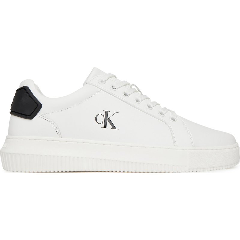 Sneakers Calvin Klein Jeans Chunky Cupsole Ru Patch Lth YM0YM01296 Weiß