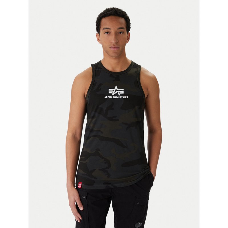 Alpha Industries Tank-Top Basci Camo 126566C Grau Regular Fit