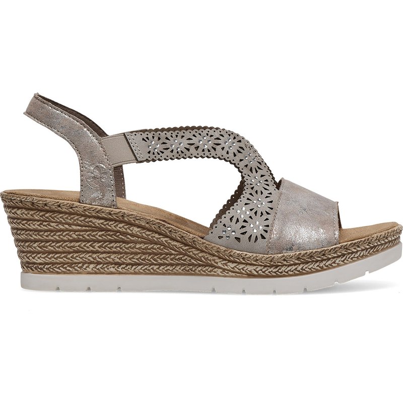 Sandalen Rieker 61916-91 Silberfarben