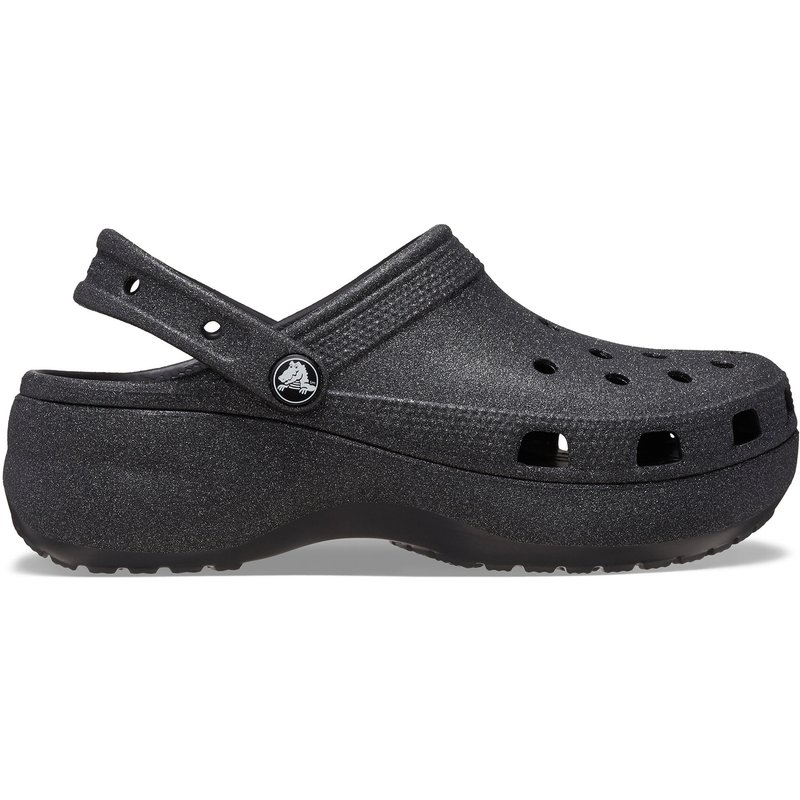 Pantoletten Crocs Classic Platform Glitter Clog W 207241 Schwarz