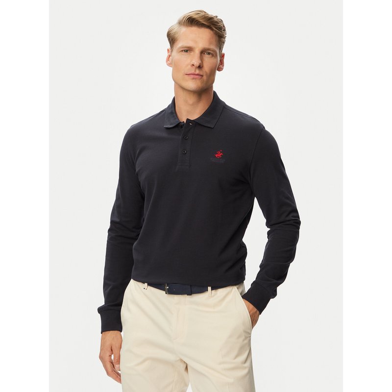 Beverly Hills Polo Club Poloshirt P-SS26M-P424125 Dunkelblau Regular Fit