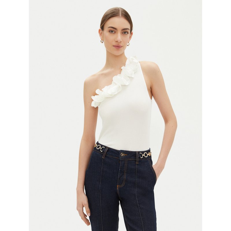 Fracomina Top FR25ST2018J46301 Écru Regular Fit