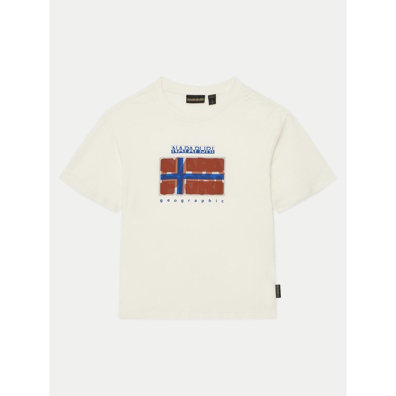 Napapijri T-Shirt S-Sella NP0A4IGX D Écru Regular Fit